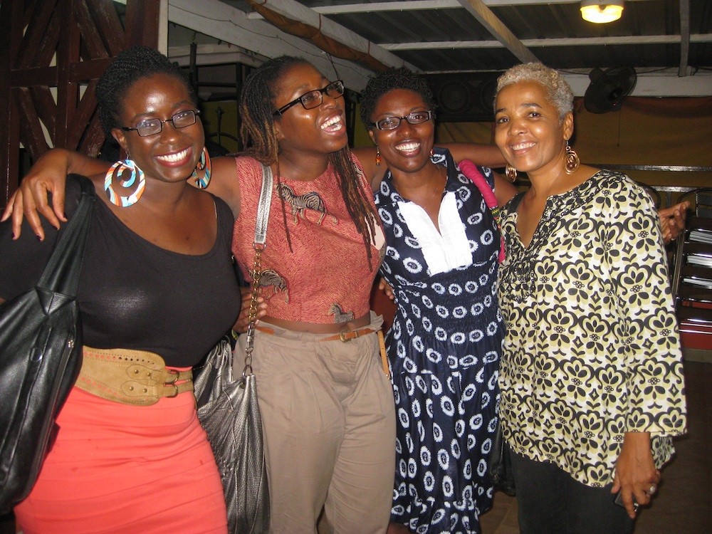 Some of the people that participated in the Talk Party. From left to right: Famia, Nana Darkoa, Kukuwah and Billie