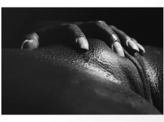 black and white image of an African woman's vulva